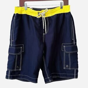 Boden Swim Board Shorts Men's Size 36 Trunks Surfwear Beach Inseam 10" Navy